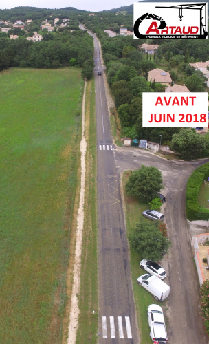 RD 114 avant l'aménagement de 2018